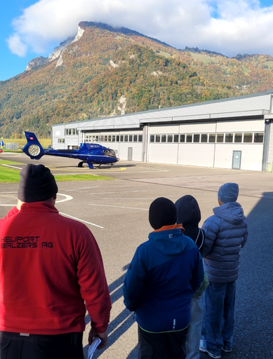 Besichtigung beim Heliplatz Balzers