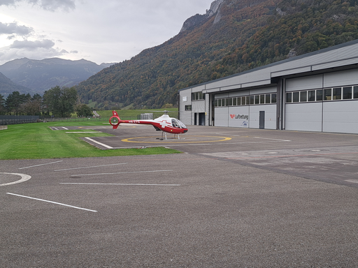 Besichtigung beim Heliplatz Balzers